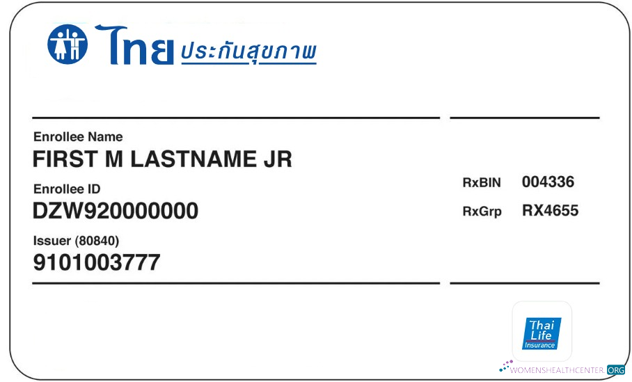 Download Thailand health insurance card Photoshop template